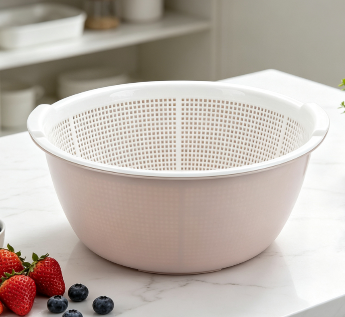 Thickened Double-Layer Draining Bowl; Detachable For Cleaning - Image 2