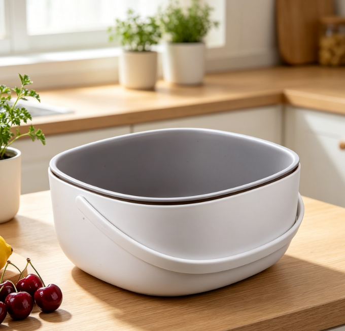 Portable Double-Layer Draining Basket; Practical Kitchen Tool - Image 2