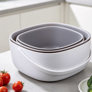 Portable Double-Layer Draining Basket; Practical Kitchen Tool