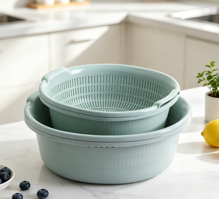 Integrated Colander Set; For Sink-Side Draining - Image 2