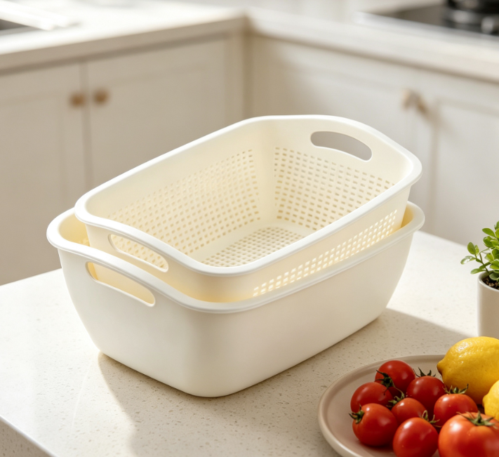 Kitchen Sink Draining Basket; Multi-Layer Stackable Design - Image 2