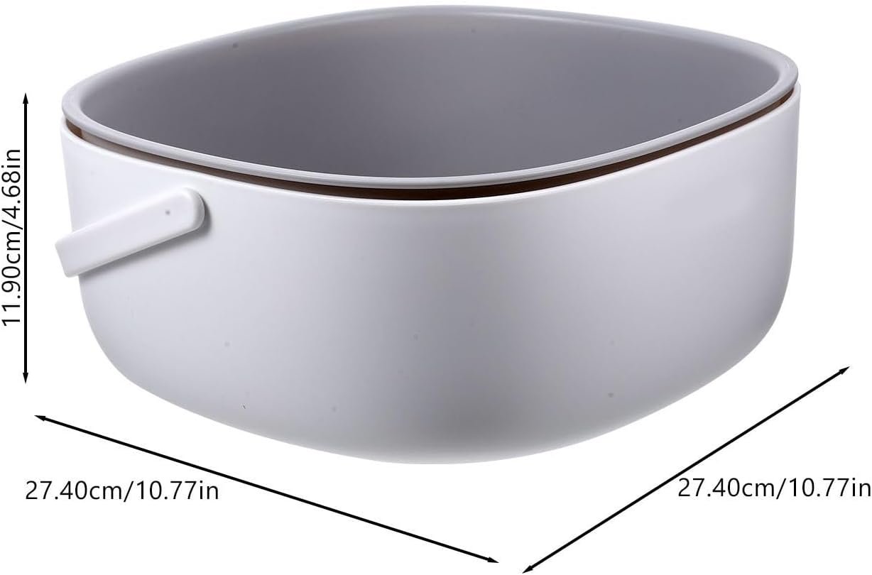 Dual-Layer Vegetable Washing Basket; Fruit Draining Container - Image 2