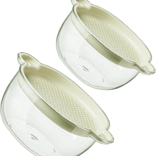 2-Piece Kitchen Draining Basket Set; For Rinsing And Storage