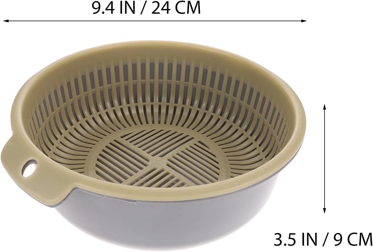 Large 2-Piece Draining Basket Set; For Home Rinsing And Draining - Image 2
