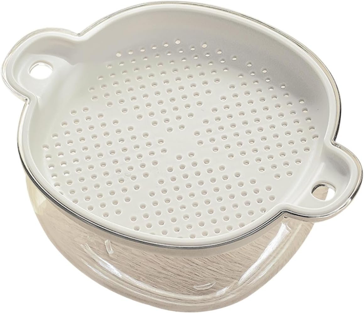 Washing Bowl With Strainer; Over-The-Sink Storage And Draining