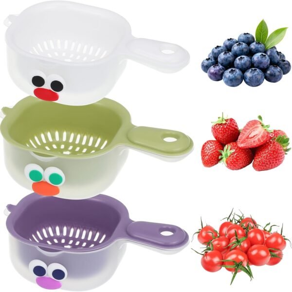 Small Colander With Handles; For Washing Berries And Cherry Tomatoes