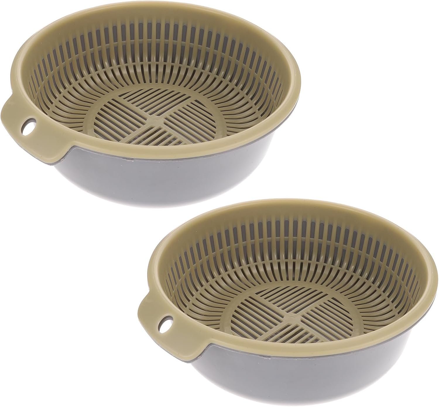 Grey-Blue Detachable Draining Basket; Home Food Prep Set