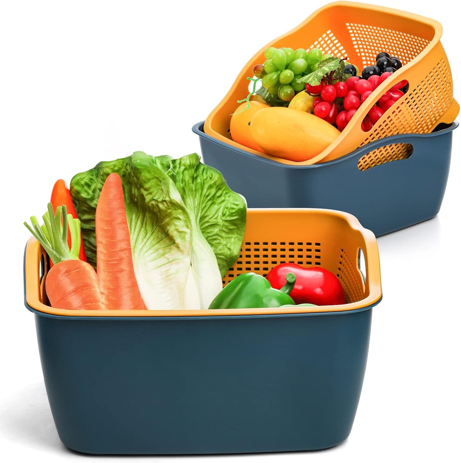 Large-Capacity Detachable Colander; For Washing And Mixing