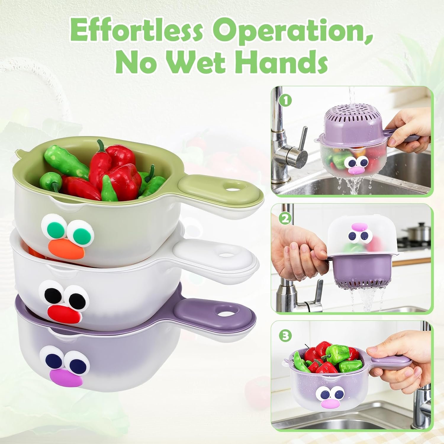 Small Colander With Handles; For Washing Berries And Cherry Tomatoes - Image 2