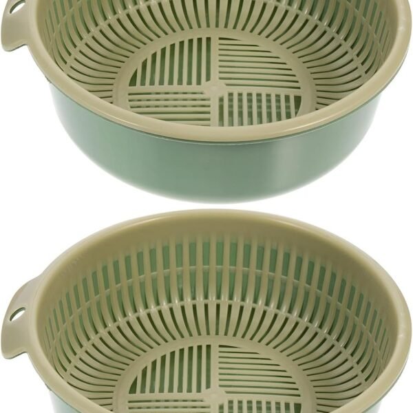Detachable Dual-Layer Colander; Easy-To-Clean Draining Basket